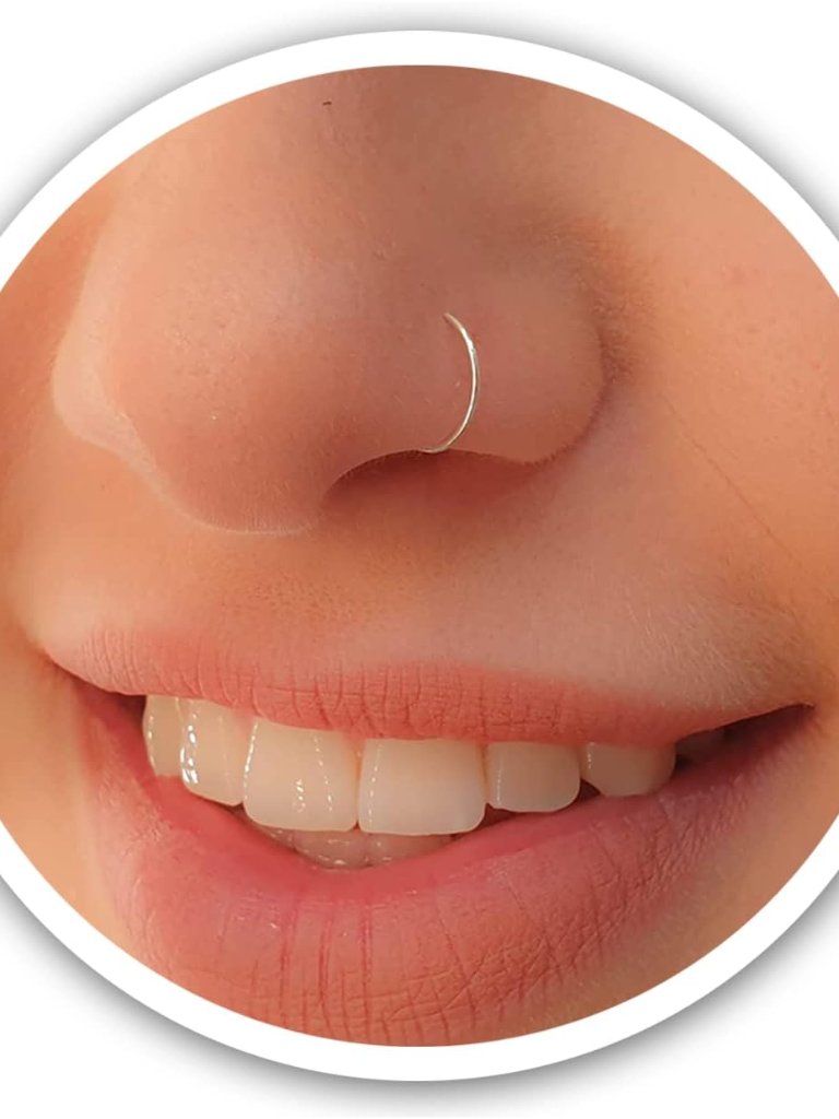 Gold Nose Rings  Silver Nose Ring  Black Nose Piercings Thin Small 24 Gauge 7
